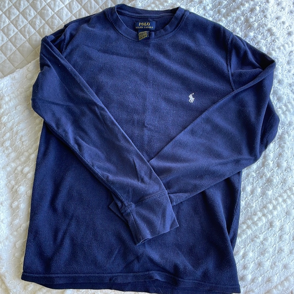 Mens Waffle knit longsleeve Waffle Polo Ralph Lauren